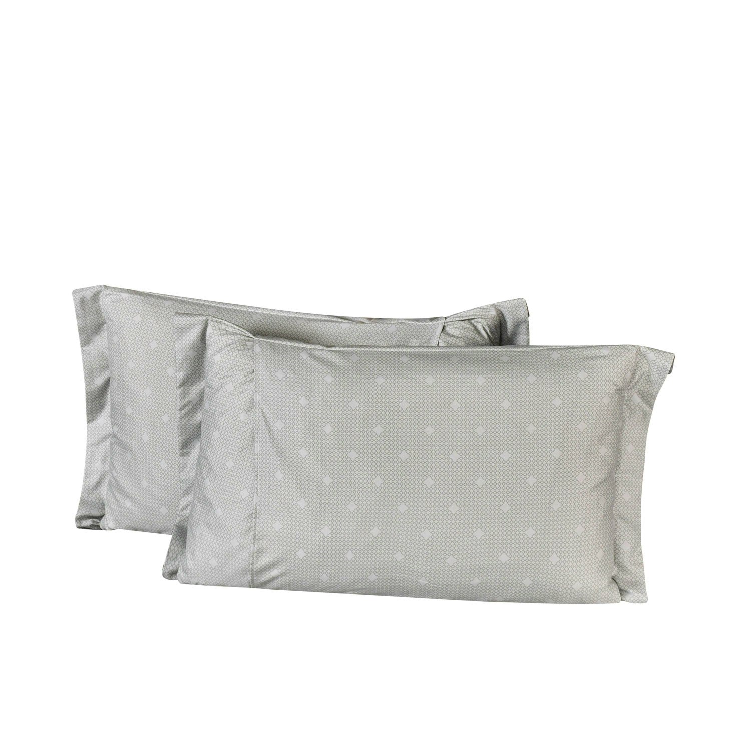 Kussensloop grijs - bloemen - backside Sara