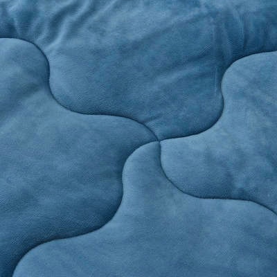 Teddy dekbed zonder overtrek blauw