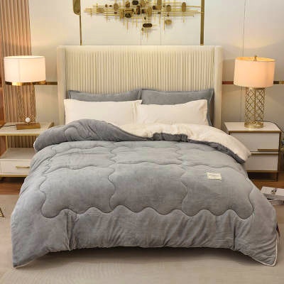 Dekbed zonder overtrek - Teddy - grijs - Teddy