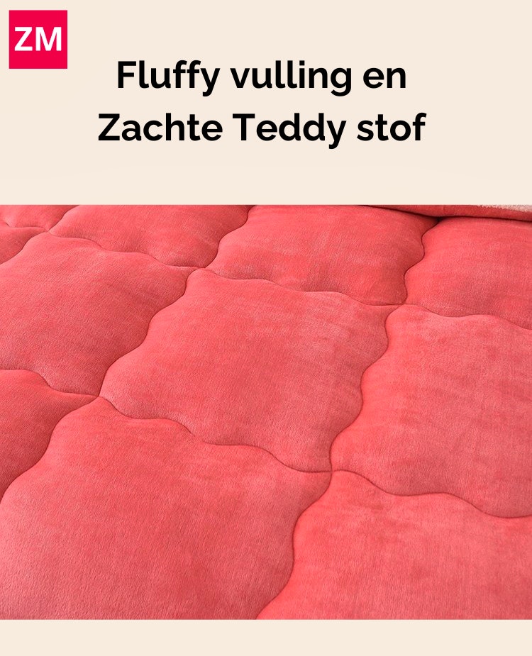Dekbed met vaste hoes - Teddy - Fluffy - Rose