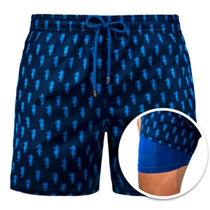 Zwembroek - Seahorse blue
