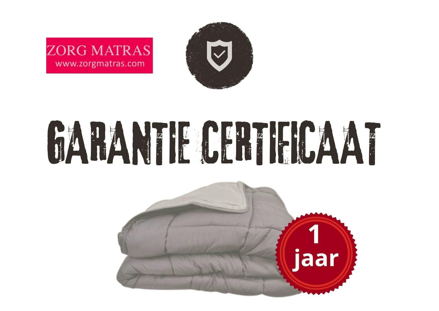 Garantie certificaat - extra garantie dekbed met vaste overtrek