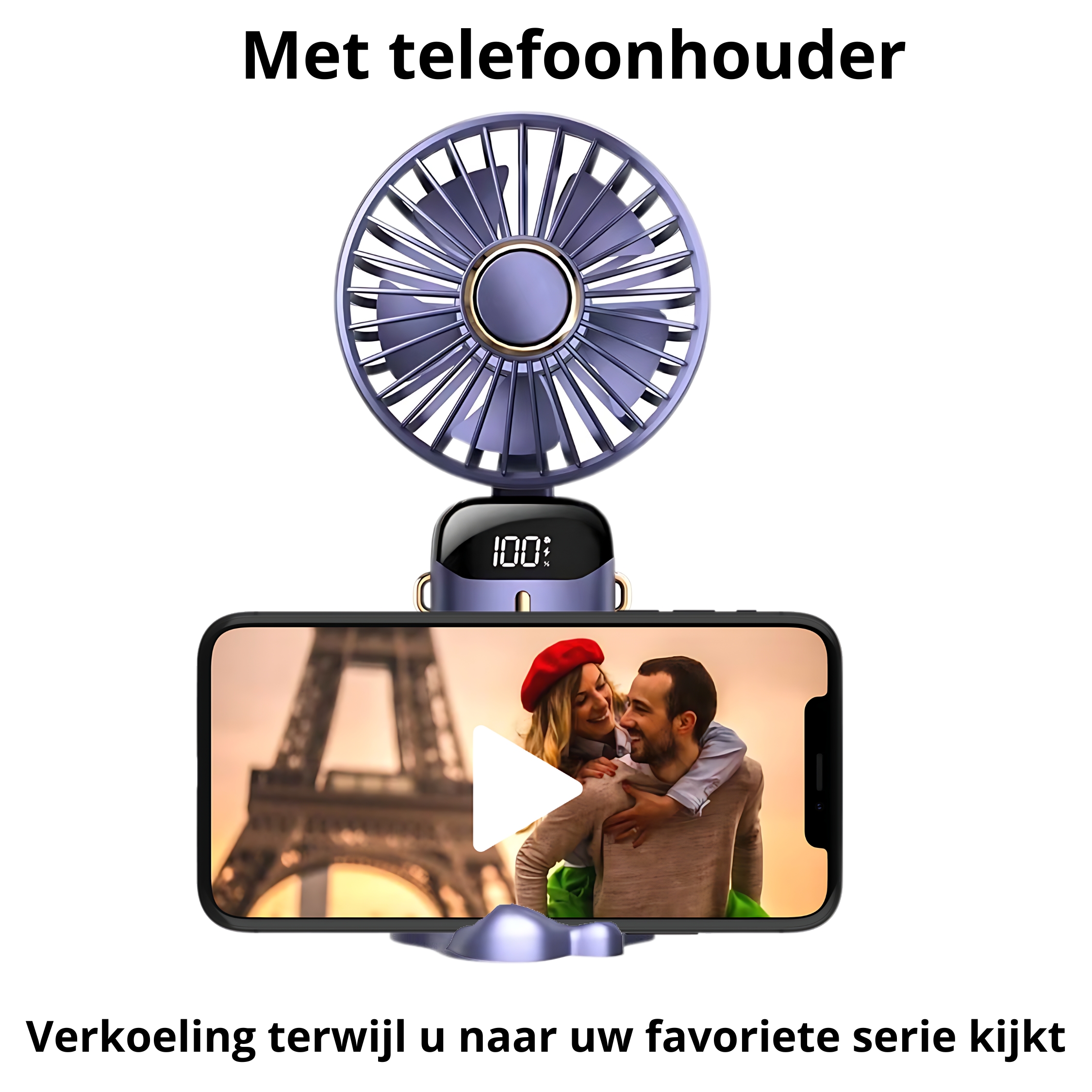 handventilator - tafelventilator met telefoonhouder