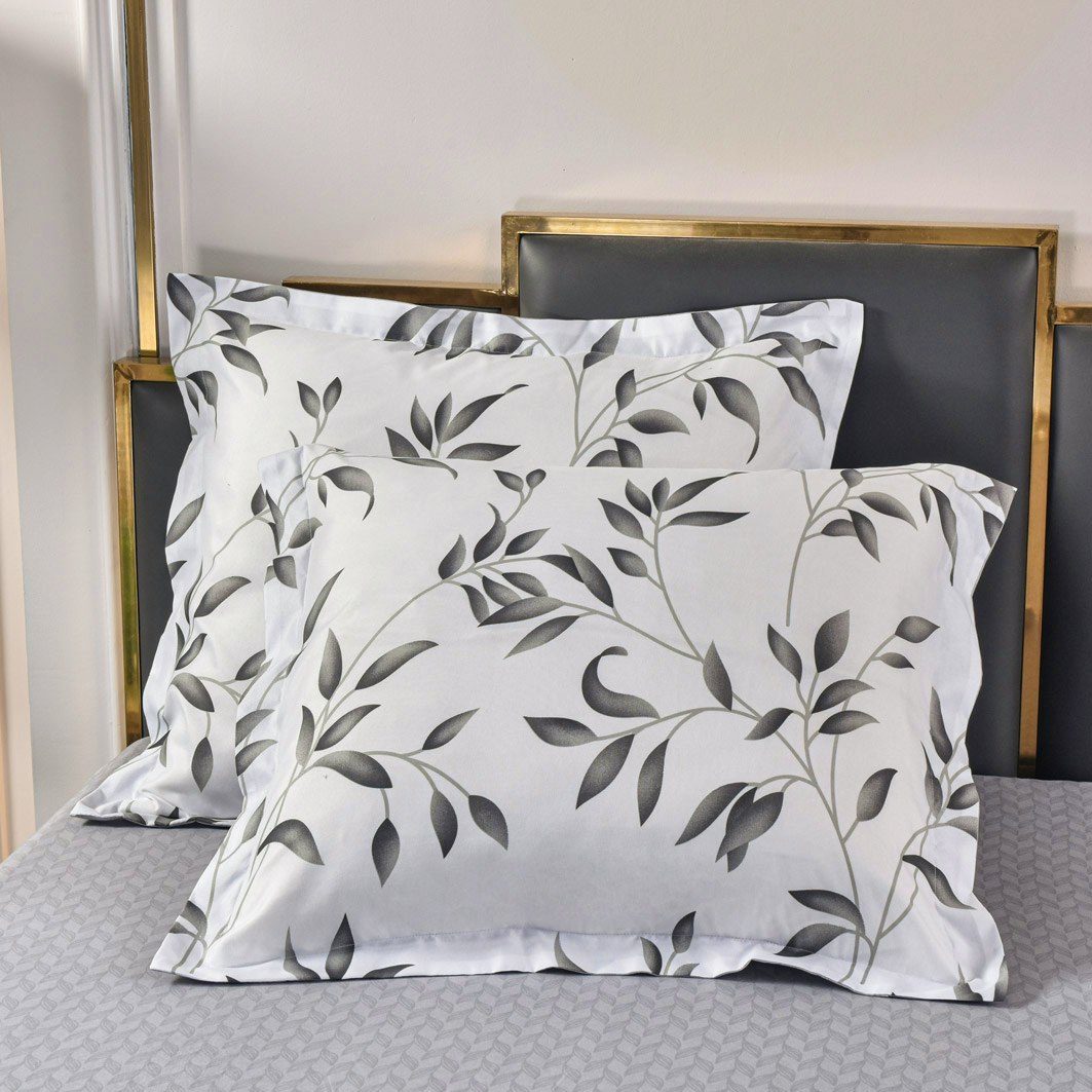 Kussensloop Nora - wit - grijs - 60x70 cm