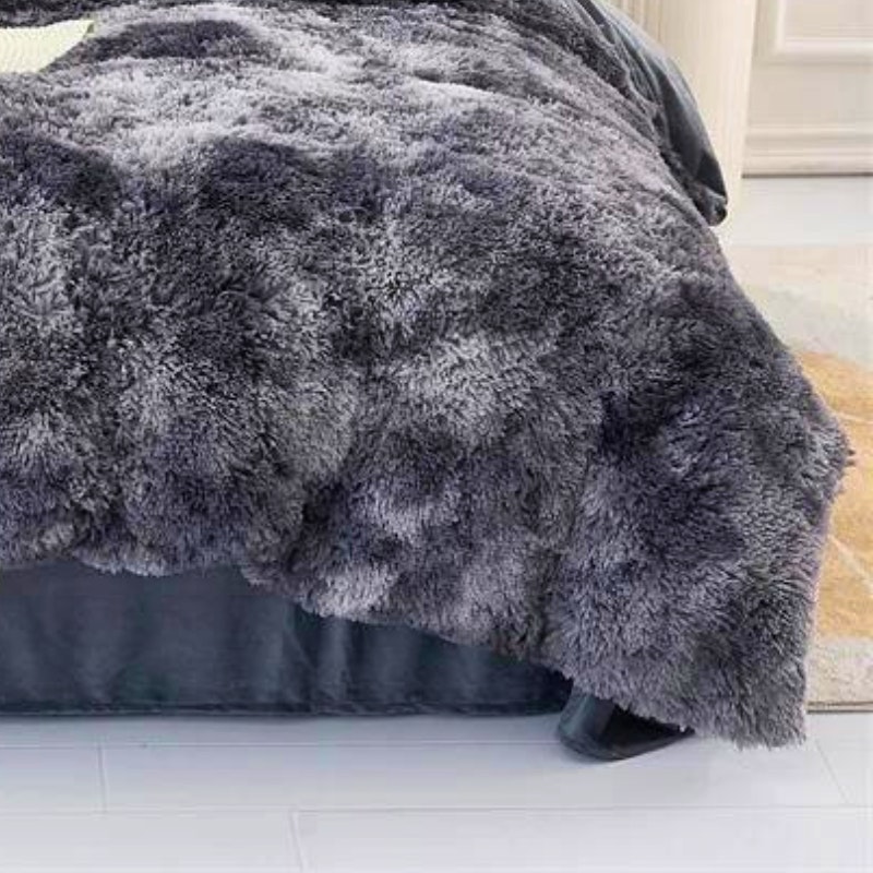 Teddy dekbed overtrek grijs (1)