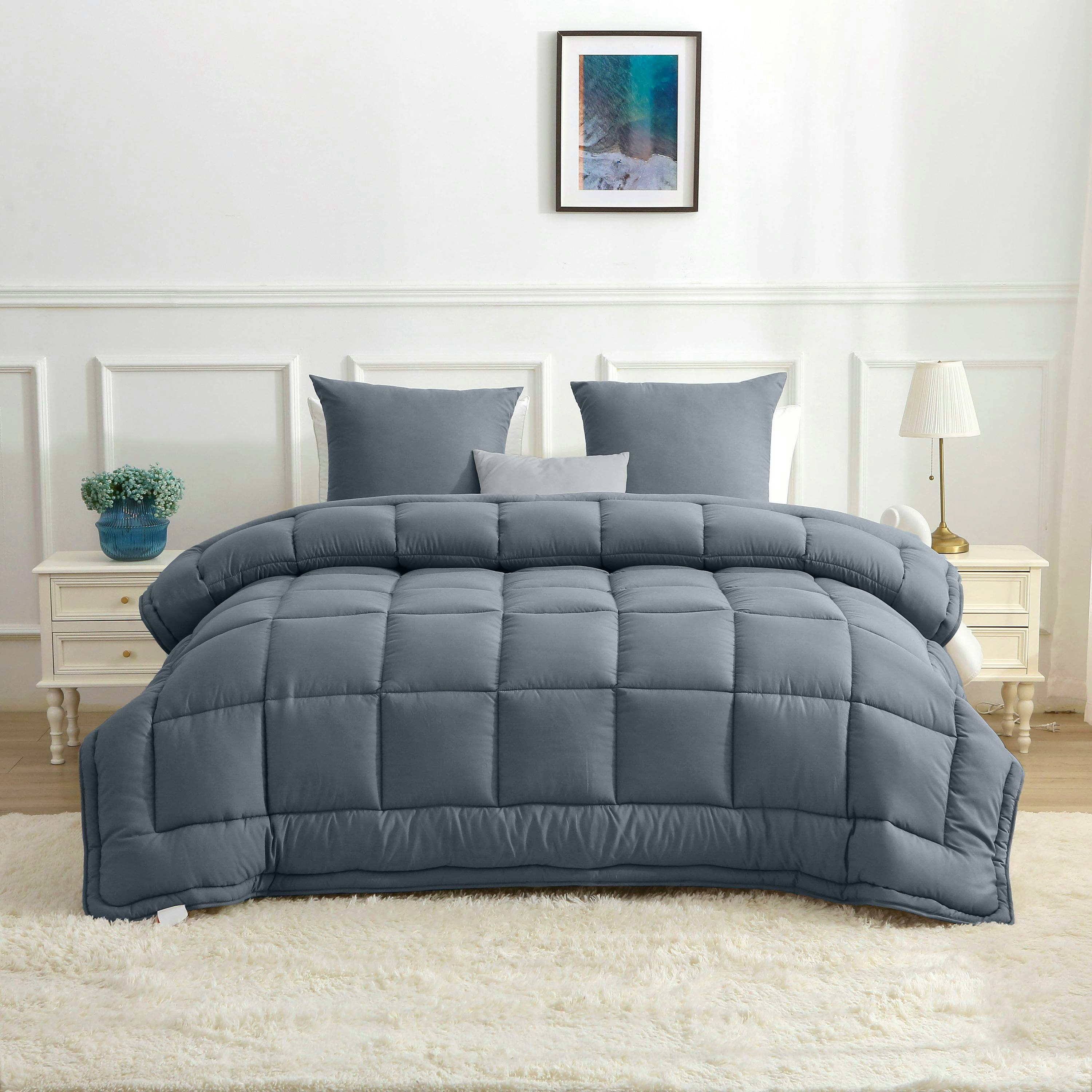 Dekbed met vaste overtrek - Grijs