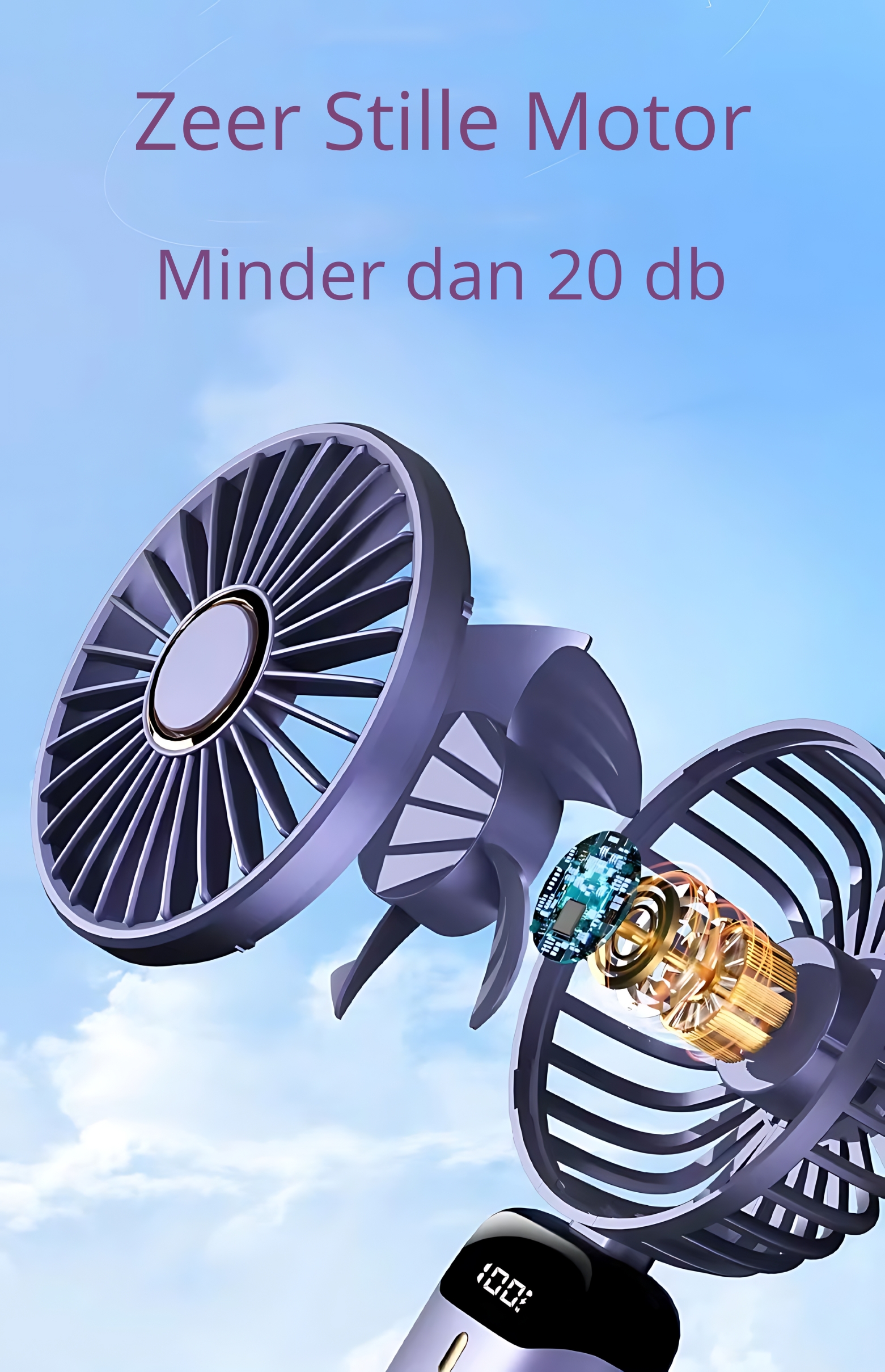 Handventilator zeer stil 20db