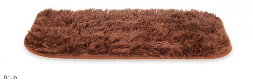 tapijt voor slaapkamer 40x60 cm Bruin langpolig