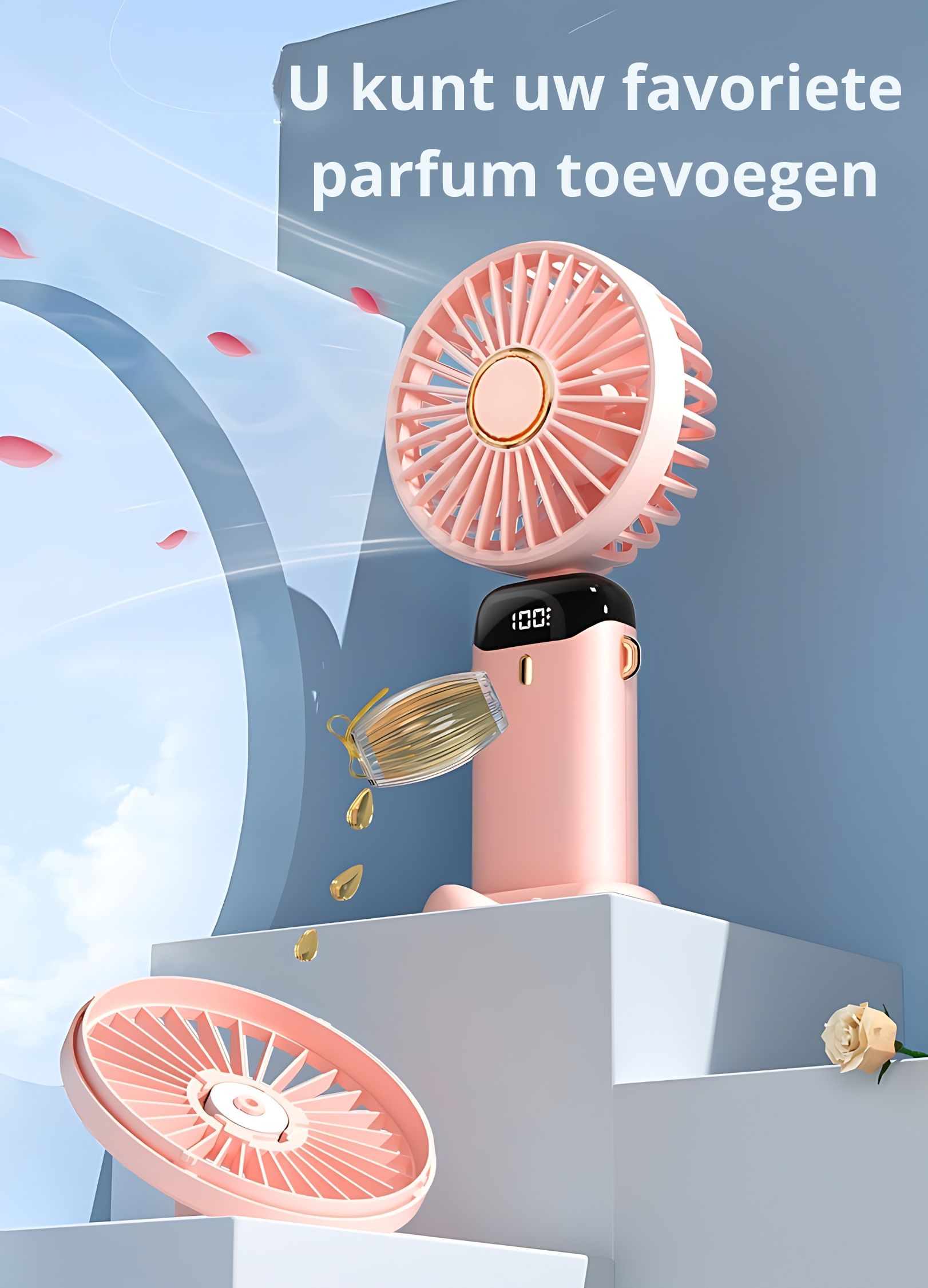 Handventilator met parfum geur