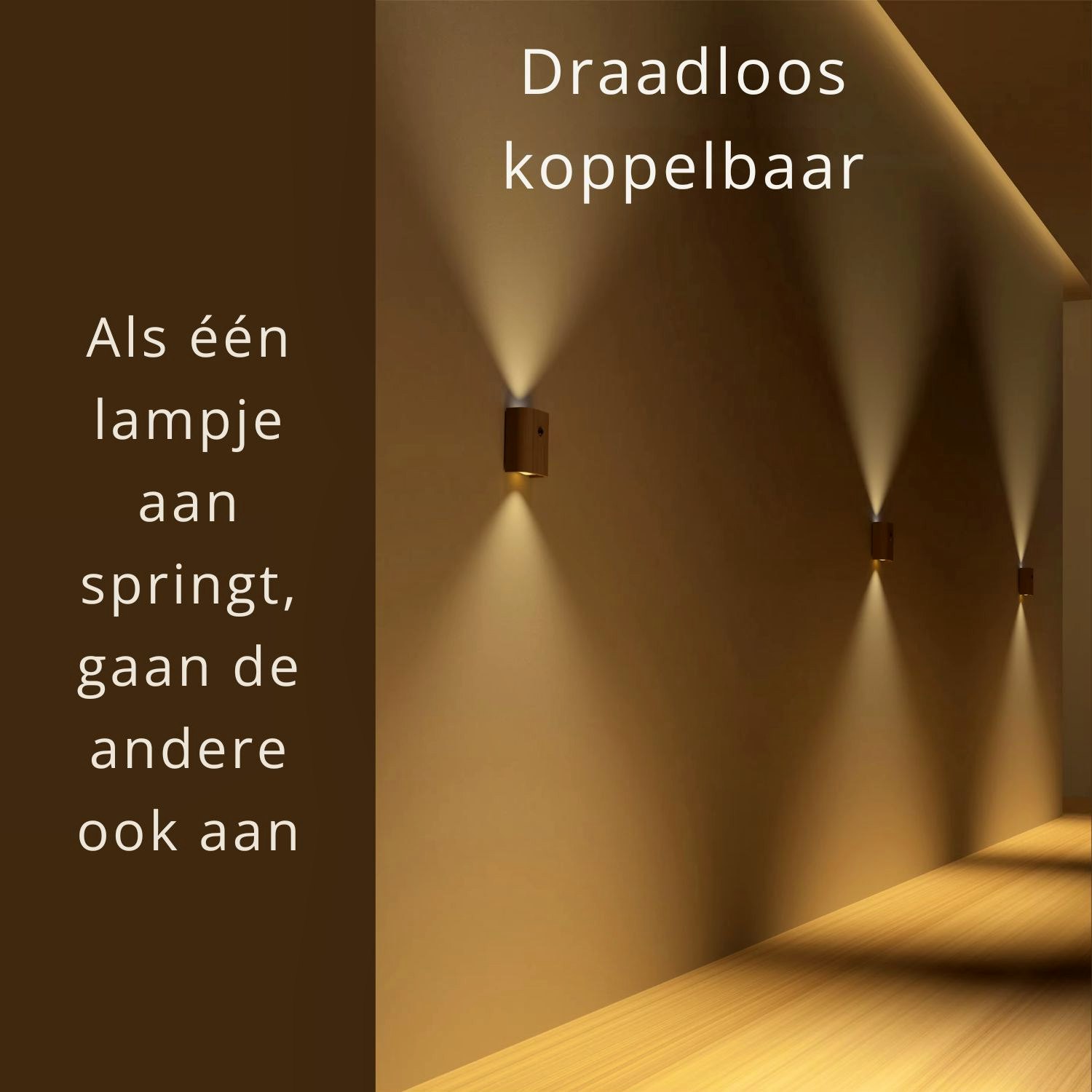 Draadlooze wandlampjes fotosensor