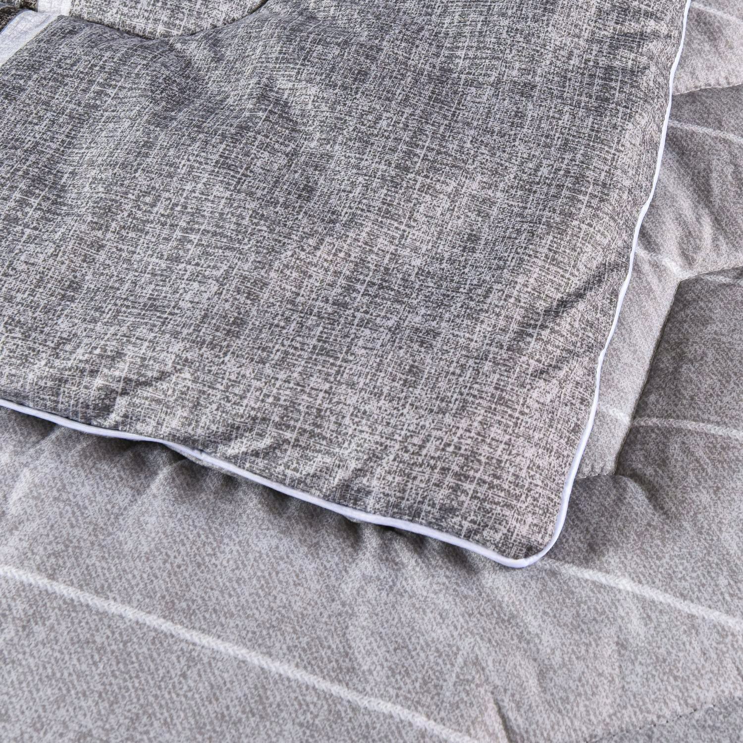 Lazy Dekbed zonder hoes - Velvet - grijs/zwart